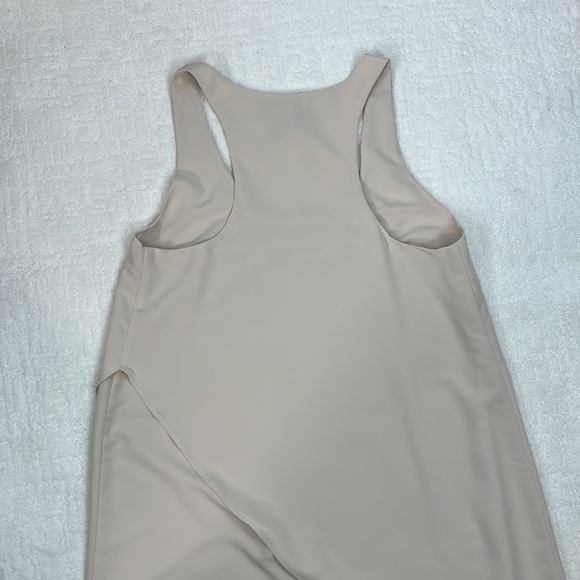 Petticoat Alley winter white racer back sleeveless minimalist shift dress medium - Picture 7 of 7